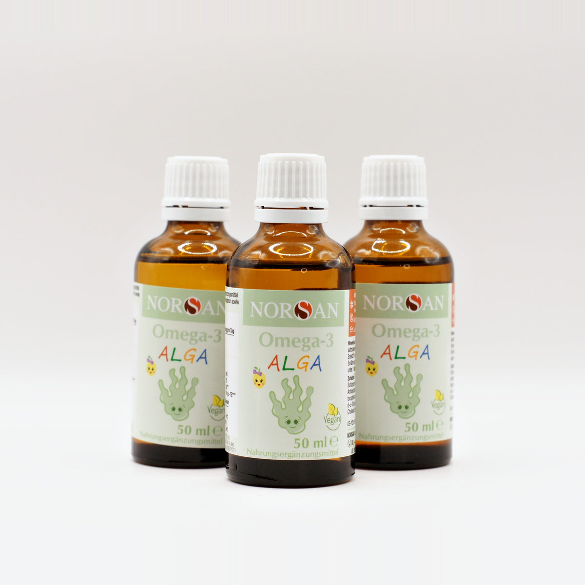 Tre flasker NORSAN Omega-3 ALGA