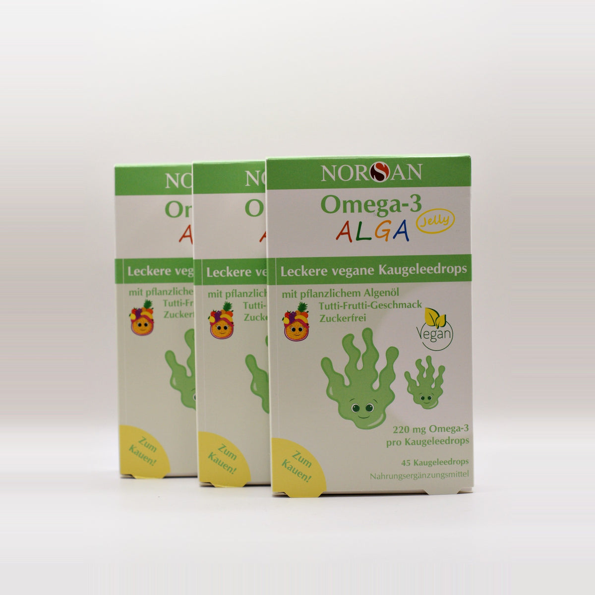 Tre æsker NORSAN Omega-3 ALGA Jelly