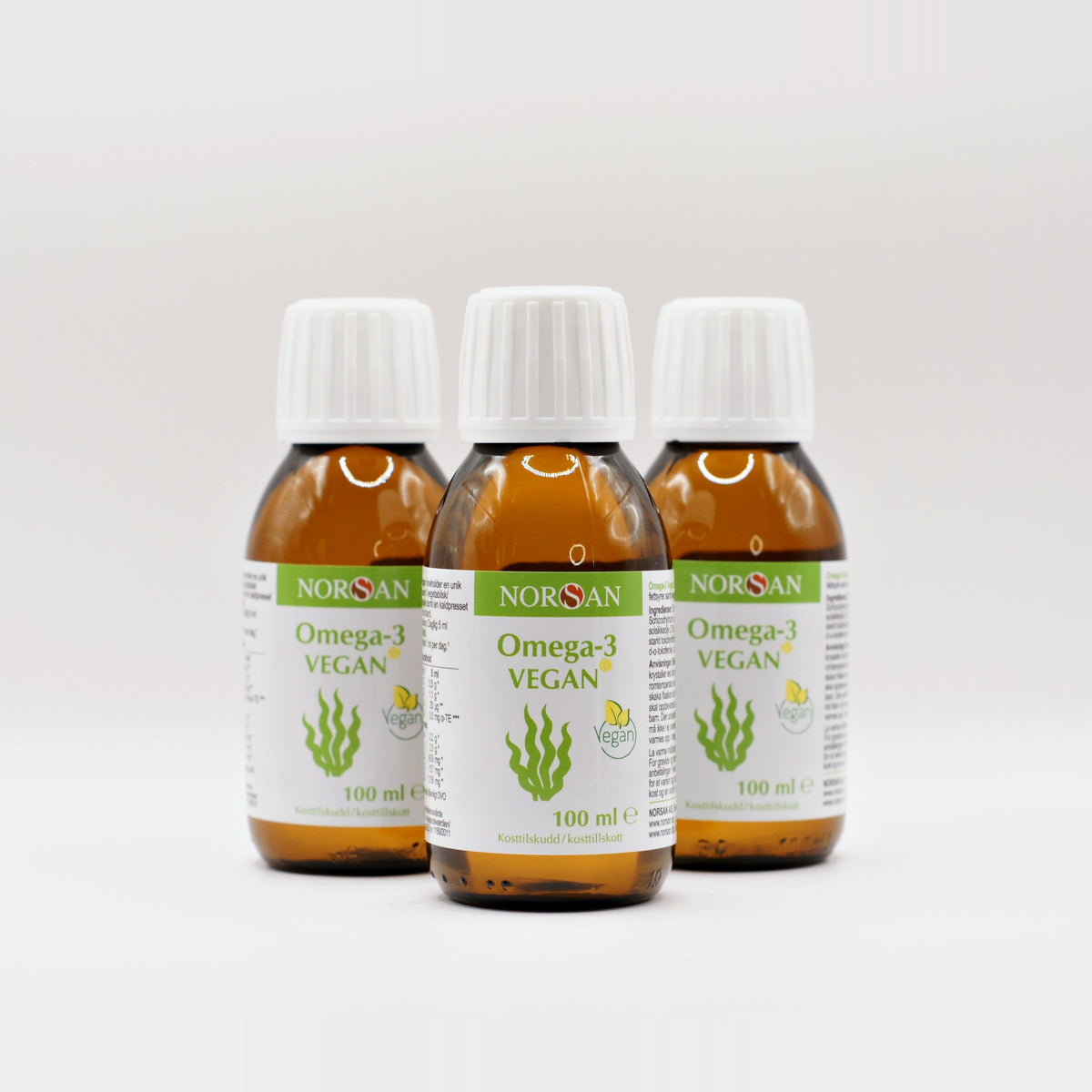 Tre flasker NORSAN Omega-3 Vegan