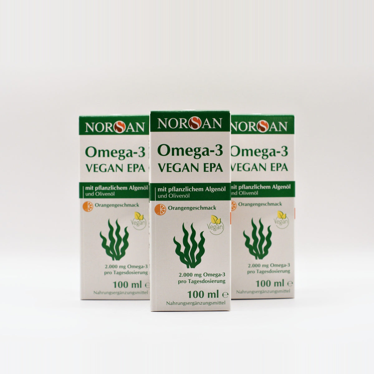 Tre æsker NORSAN Omega-3 Vegan EPA