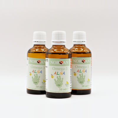 Tre flasker NORSAN Omega-3 ALGA