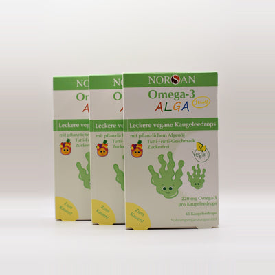Tre æsker NORSAN Omega-3 ALGA Jelly