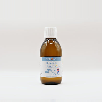 NORSAN Omega-3 Arktis torskeleverolie med citronsmag, 200 ml flaske