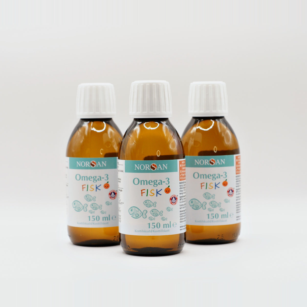 Tre flasker NORSAN Omega-3 FISK