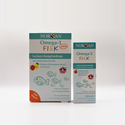 Sampak med NORSAN Omega-3 FISK og Omega-3 FISK Jelly