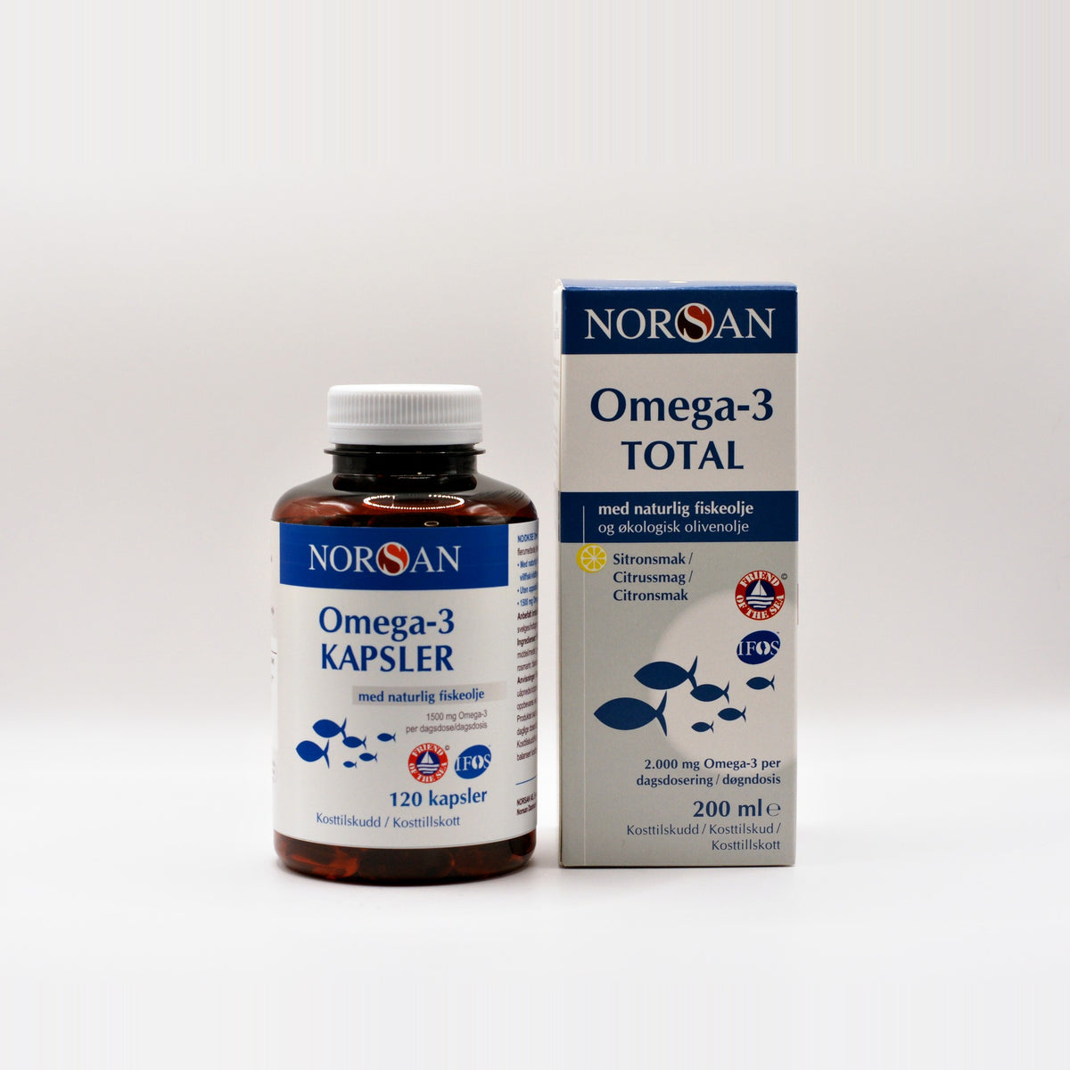 Sampak med NORSAN Omega-3 Total og Omega-3 Kapsler